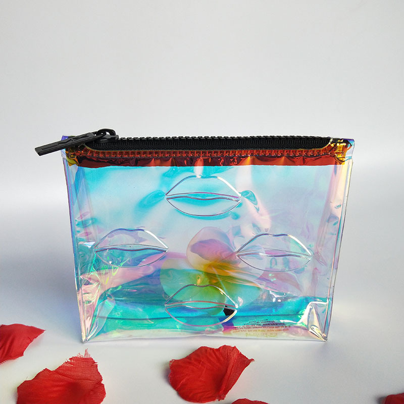 厂家供应礼品袋pvc幻彩袋七彩镭射PVC袋炫彩化妆包pvc塑料袋可定