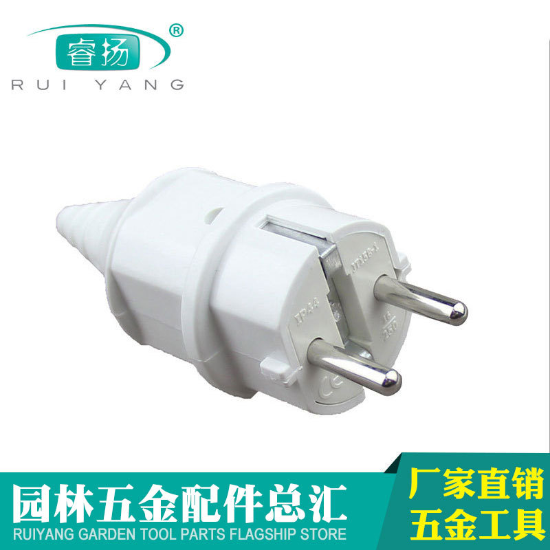 批发欧式插头 防脱插头3KW /5KW发电机配件 欧式插头
