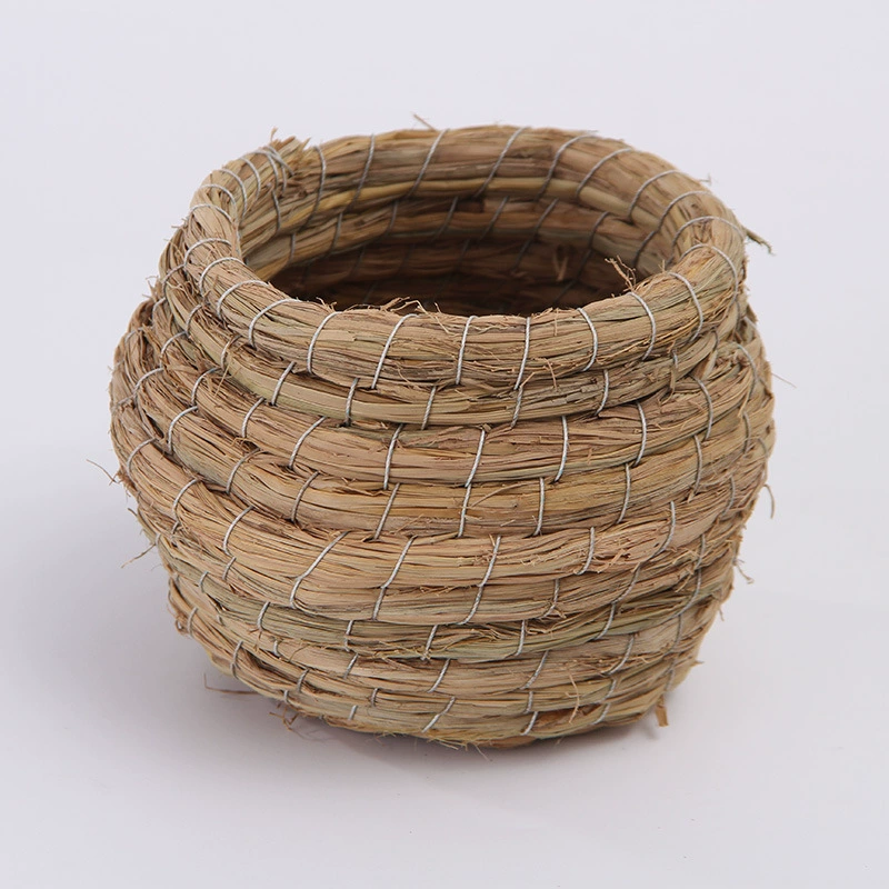 ИСТОЧНИК производитель соломенный маленький горшок птичье гнездо ручной работы из ротанга Птичье гнездо ремесла оптом Попугай Птичье гнездо