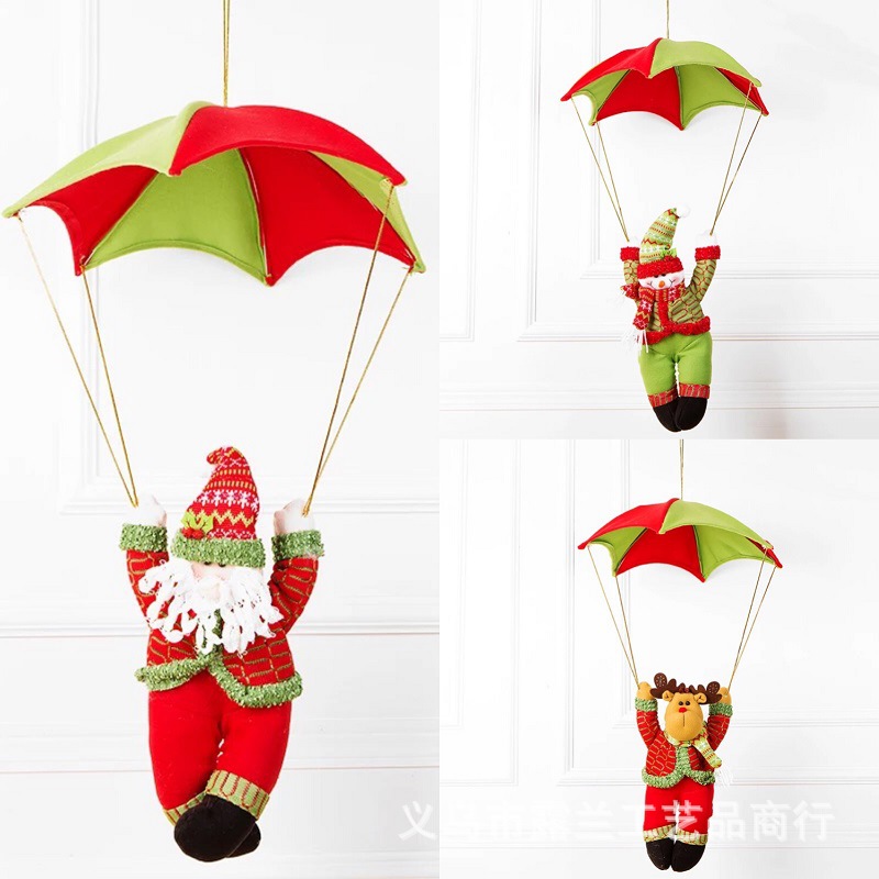 Christmas Parachute Old Man Christmas Scene Decoration Snowman…
