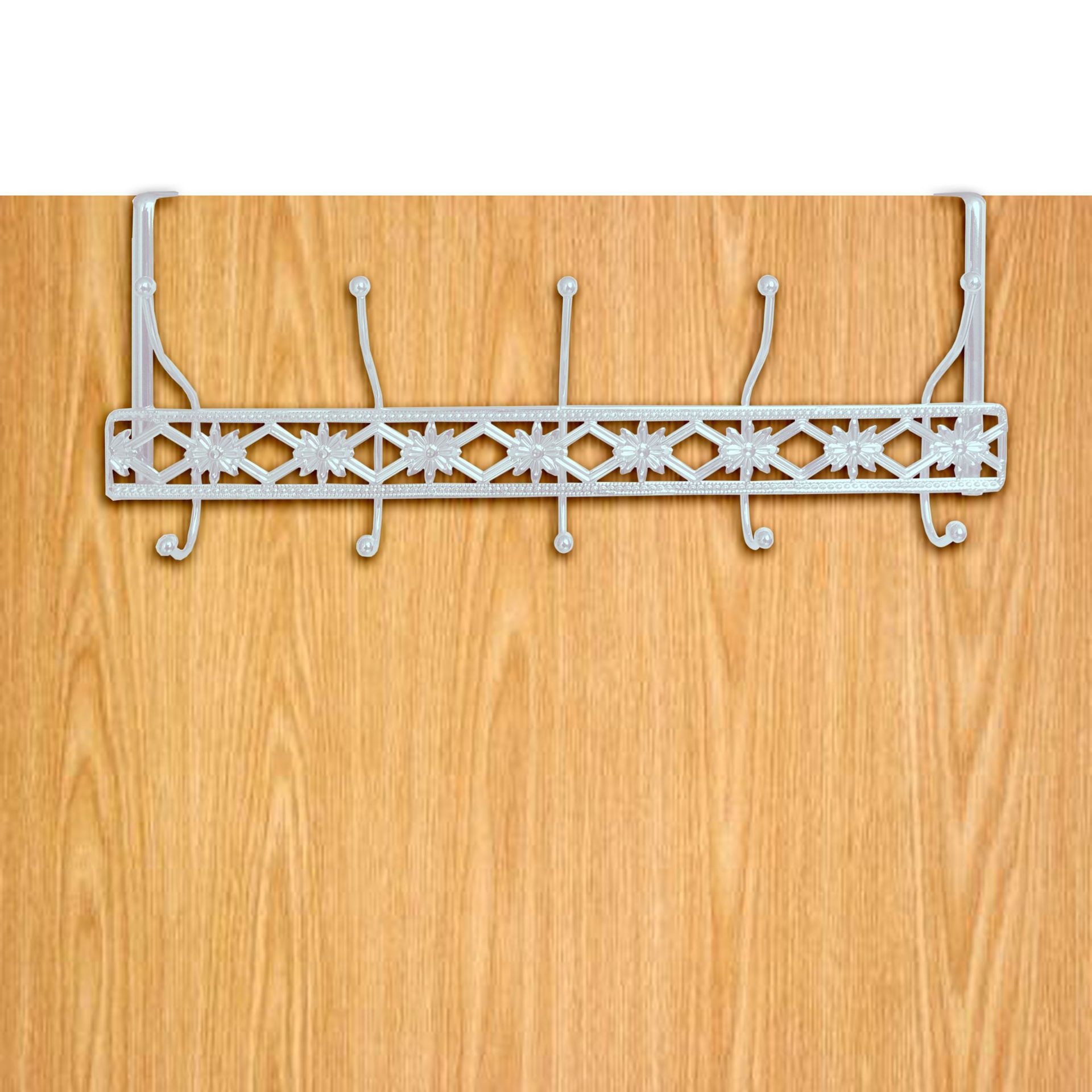 门后挂钩无痕花边凌型钢珠挂钩 门后钩衣服帽双排5厘带珠金属挂钩