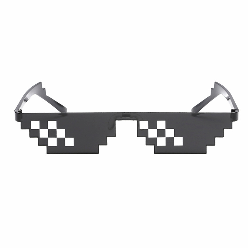 New mosaic sunglasses two-dimensional forced glasses coded rectangular pixel sunglasses manufacturers wholesale