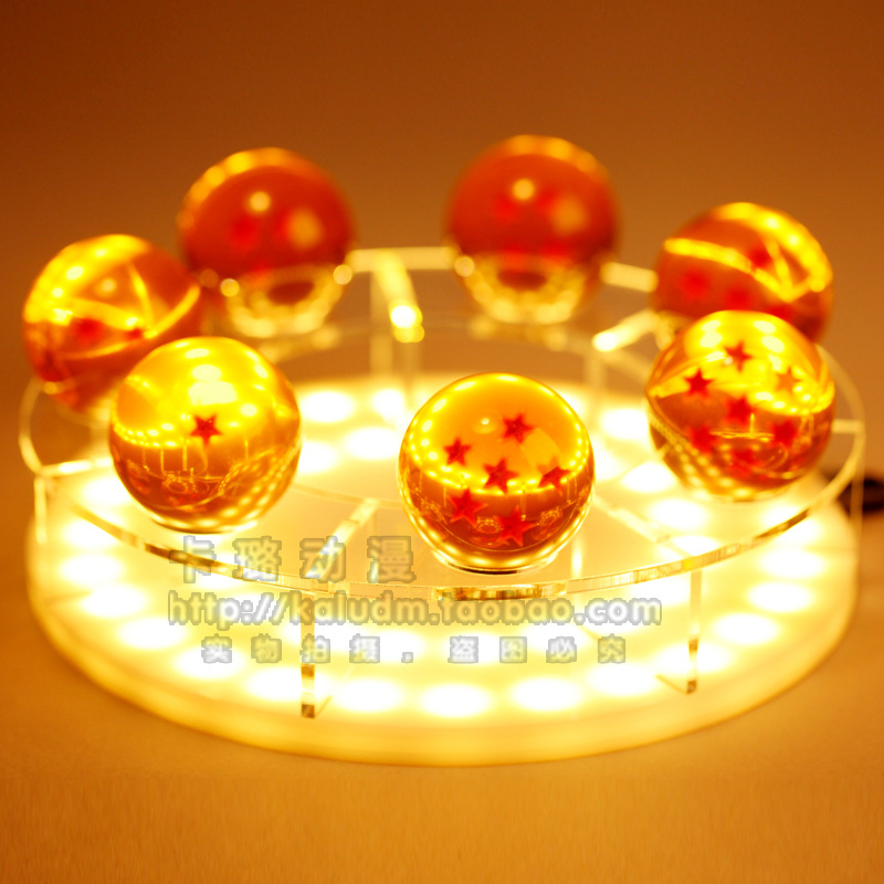 Fabricante acrílico 3.5/4.2cm Dragon Ball bola de cristal soporte figura Shenlong modelo juguete con caja de exhibición de luz