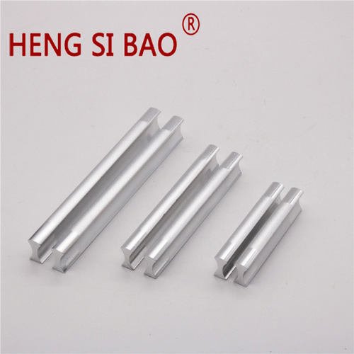 Manufacturer supplies aluminum alloy handles, modern and simple one-line two-color matte cabinet wardrobe drawer door handles