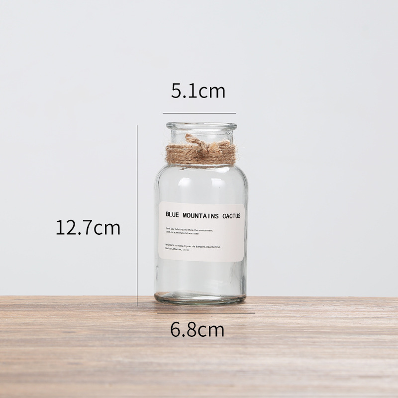 250ml 투명 큰 입 + 흰색 사각형 페이스트