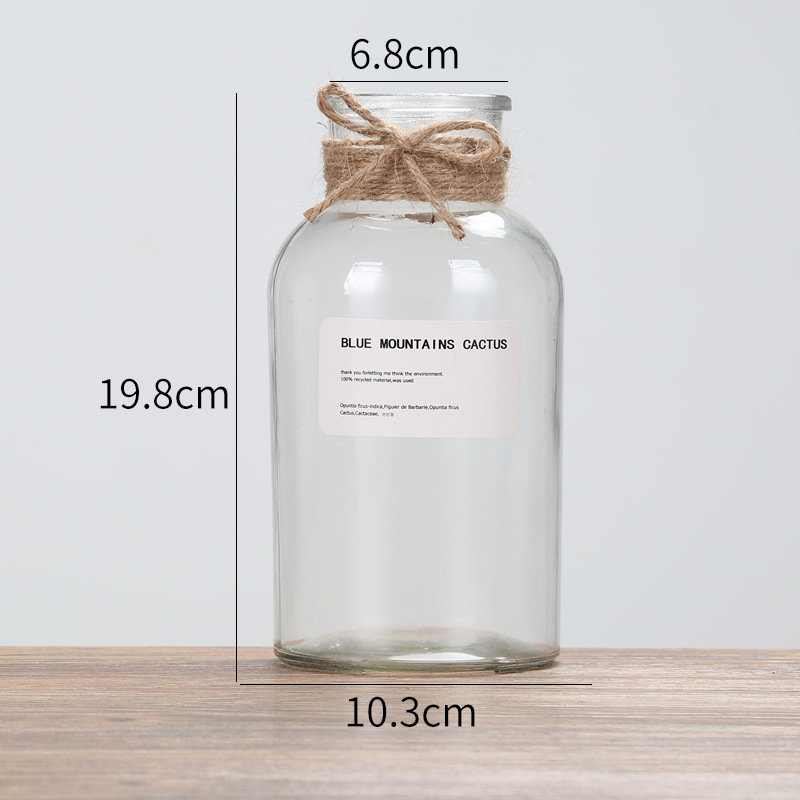 1000ml 투명 큰 입 + 흰색 사각형 페이스트