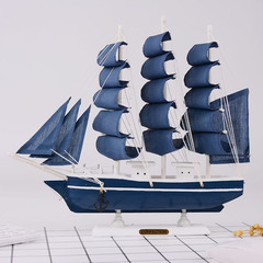 M1623-4 Smooth Sailing Sailboat Model Ornament for Living Room, Entrance Hall, or Wine Cabinet—Modern Crafted Home Decor Item
