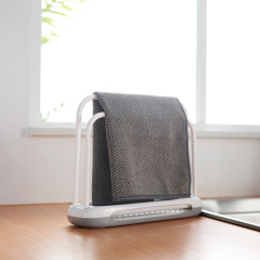 Creative Kitchen Fashion Towel Rack Double Layer with Drain Tray Drying Cloth Hook Stand Silica Gel Tile Towel Holder