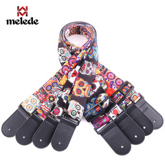 Meile Di Leather Nylon Fluorescent Printed Folk Guitar Strap Electric Wood Universal Supply One Piece Drop Shipping