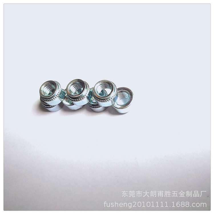 厂家批发S-M8-3压铆螺母蓝锌彩锌不锈钢平头压铆螺母直营