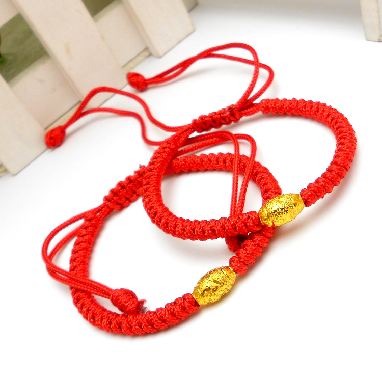 Dragon Boat Festival Couple Bracelet Gift Hand-woven Red Rope Bracelet Ethnic Rope Jewelry for Men and Women