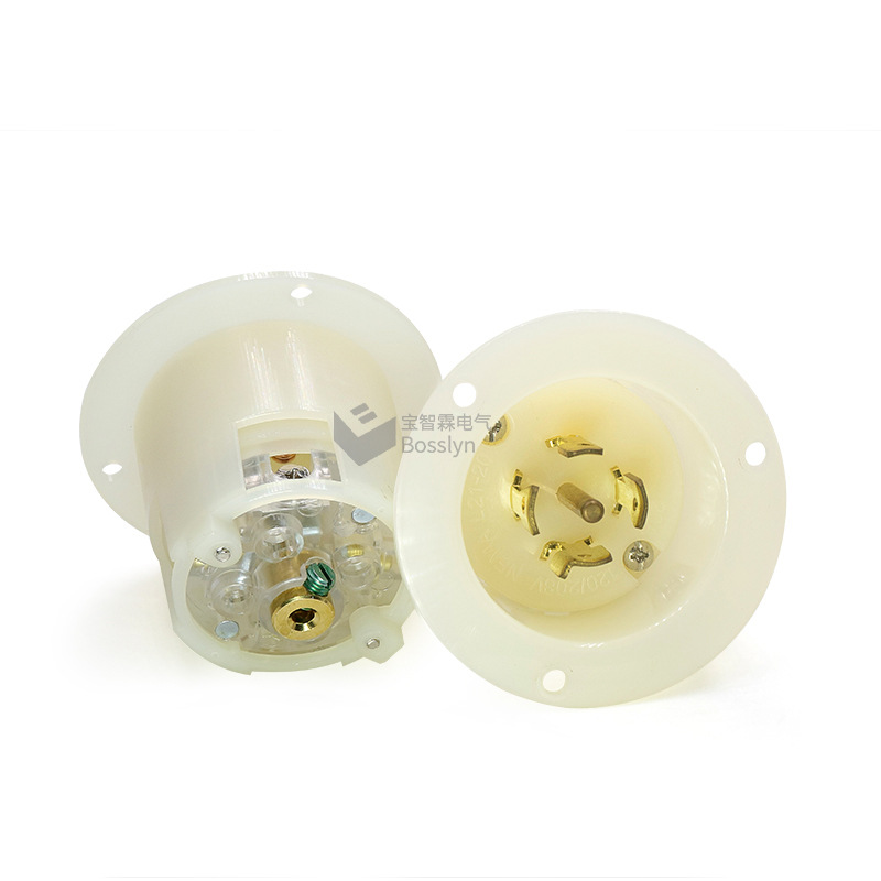 PA66尼龙材质美式电源插座 带锁式防脱落美标插座J-535