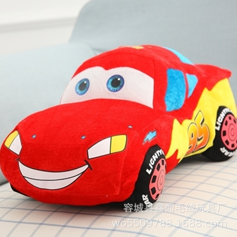 New Simulation Cars Lightning Mcqueen Teeth Doll Creative Stuffed Toy Racing Large Pillow