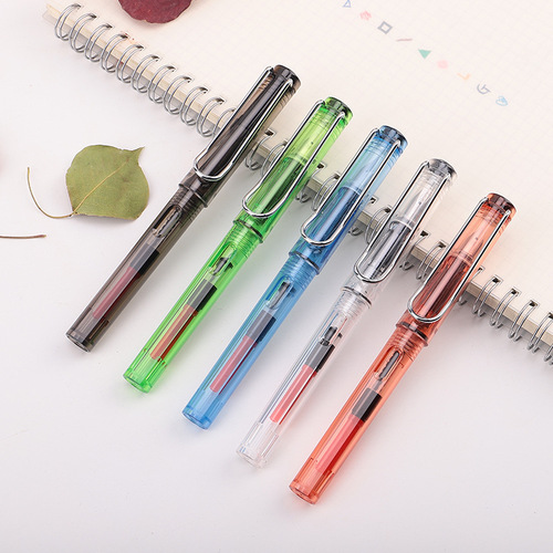 Factory direct supply transparent plastic Tibetan steel pen, duckbill parallel tip art painting pen, multiple models available