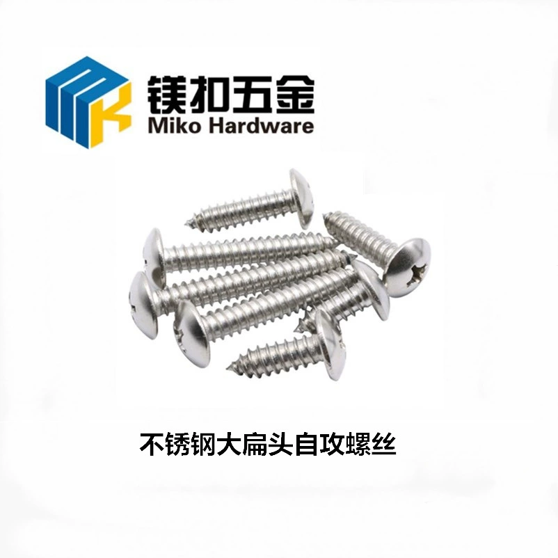 В наличии: саморезы из нержавеющей стали 304/201 с плоской головкой Phillips, большая плоская головка, самонарезающие, M3-M6, с головкой типа «зонтик», «грибок», самонарезающие, TA