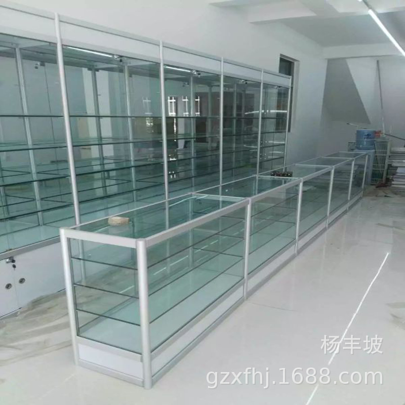 医药药品柜台储物玻璃柜药房药店展柜西药展示柜货架