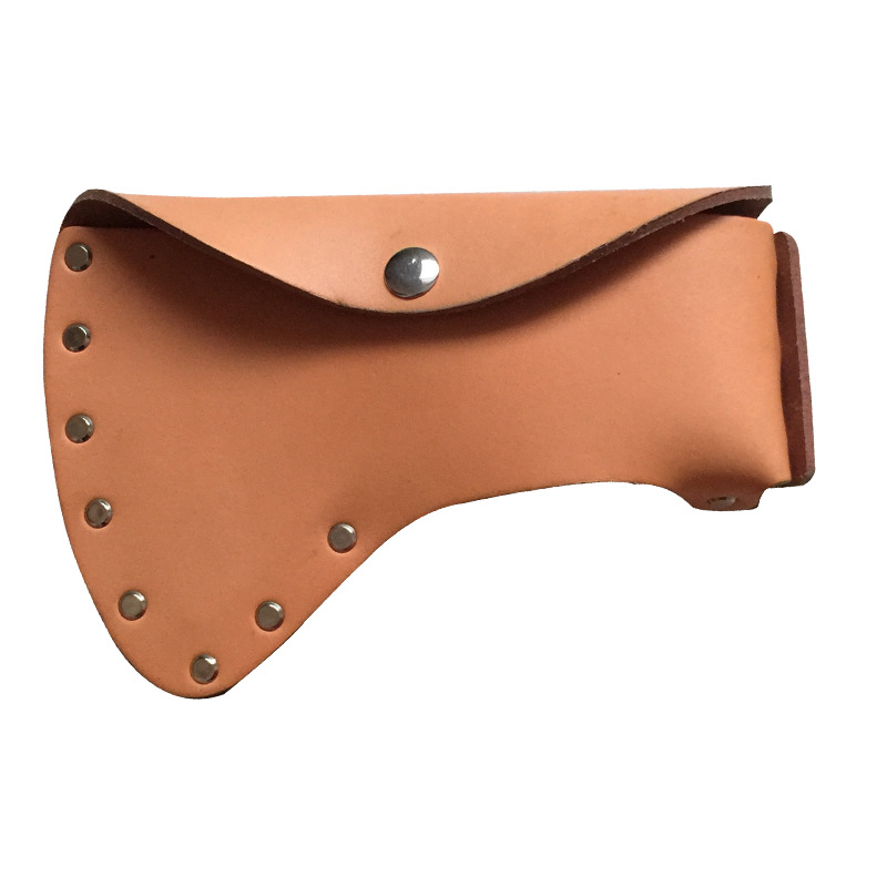 Axe cubierta protectora hacha parte de corte cubierta protectora hacha cubierta de cuero de vaca material hacha cubierta al por mayor