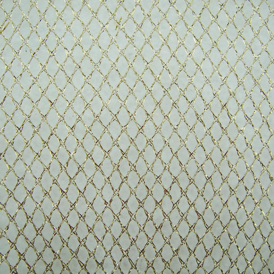 特硬金银丝菱形四角网布用于鞋材复合装饰工艺品