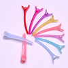 Jelly color minimalist hairpin Fish mouth pinch folding partition zone clip clip a word clip pointed mouth clip 8cm