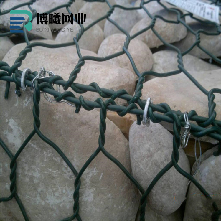 格宾网石笼网箱 河道格宾网箱网垫 镀锌包塑格宾网箱 岩面防护网