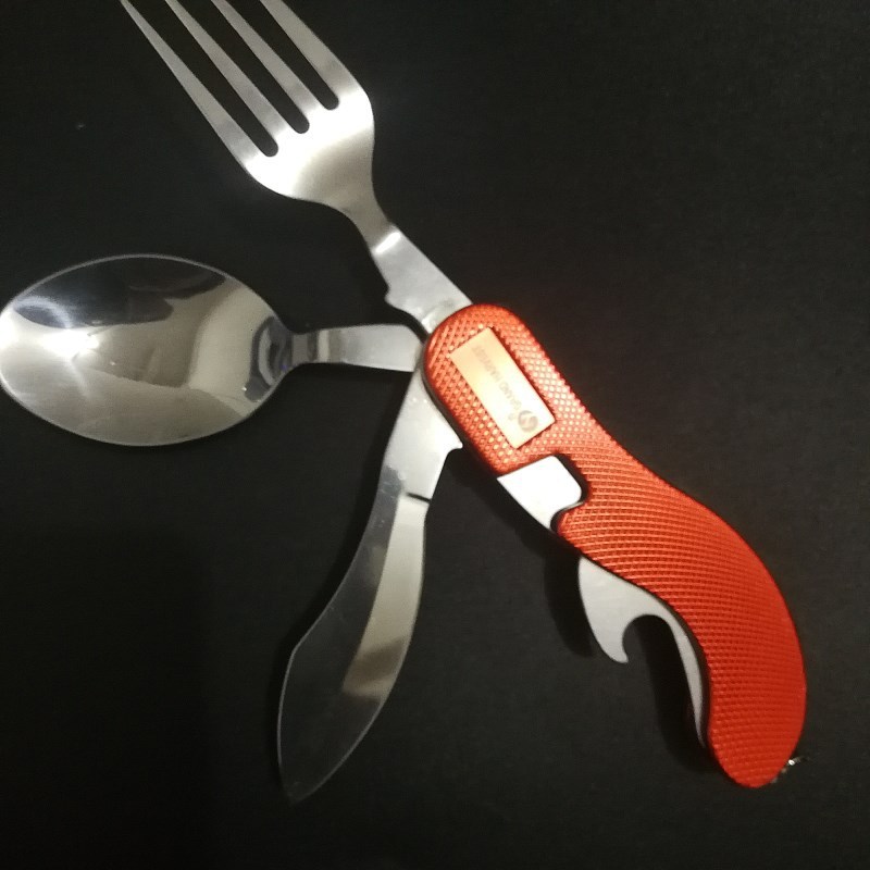 キャンプ食器折りたたみナイフフォークスプーンセット食器洋食ナイフフォーク多機能ナイフ分解食器|undefined
