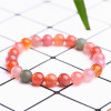 Organic crystal, agate bracelet, round beads