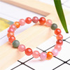 Organic crystal, agate bracelet, round beads