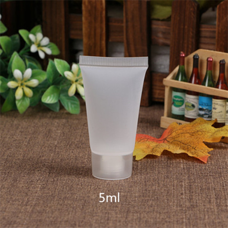 5 ml/g muestra cosmética botella vacía palillos sub-botella manguera champú botella squeeze en stock