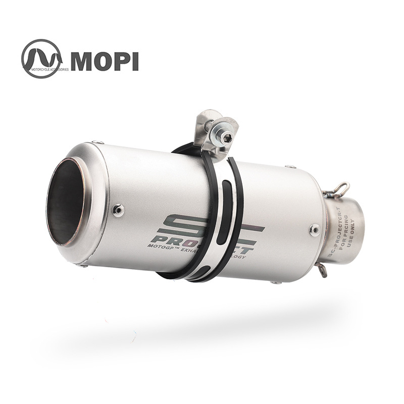 for Yamaha Kawasaki | Yamaha Exhaust pipe - sc-round-mouth-titanium-51mm-laser