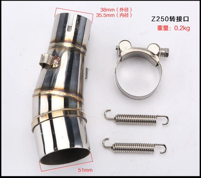 Exhaust pipe, Kawasaki ER6N/Z800/Z750/Ninja - z250-adapter