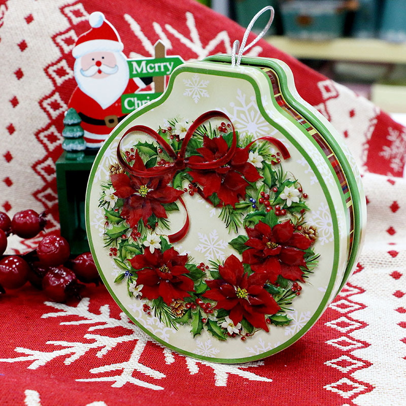 厂家直销 圣诞马口铁盒烘焙手工 曲奇饼干盒糖果零食包装盒小铁盒