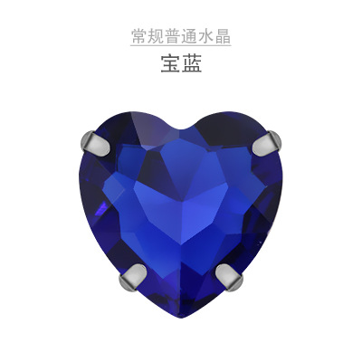 Amor garra diamante cosido a mano diamante con agujero diamante melocotón corazón cristal diamante DIY ropa collar hecho a mano material al por mayor