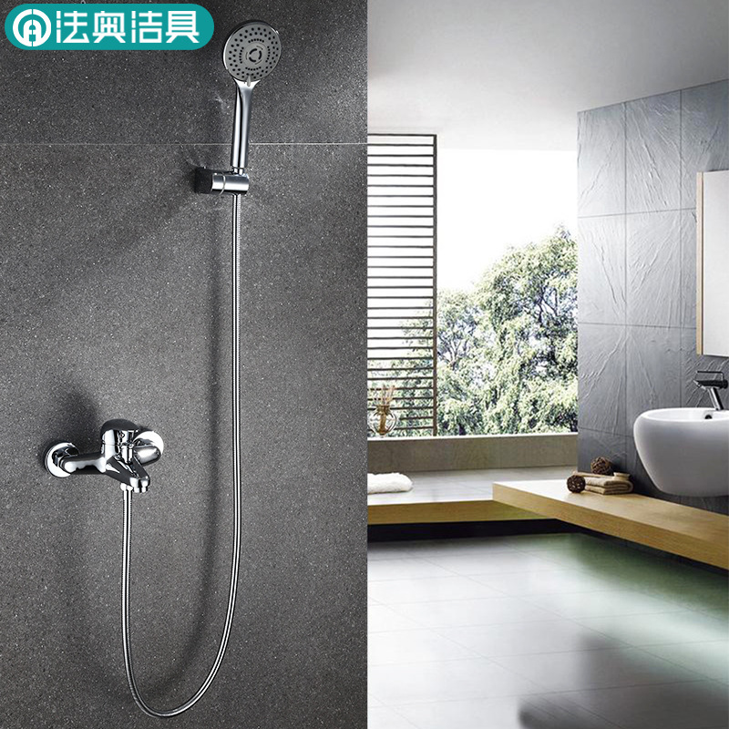 Bathroom Sanitary Ware Wholesale Brass Double Hot and Cold Bathtub Side Shower Hotel Bathroom Exposed Splash-Proof Shower Faucet Set Bathroom Sanitary Ware Wholesale Brass Double Hot and Cold Bathtub Side Shower Hotel Bathroom Exposed Splash-Proof Shower Faucet Set