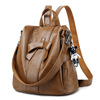 Trend backpack, summer shoulder bag, fashionable cute travel bag with bow, anti-theft, Korean style