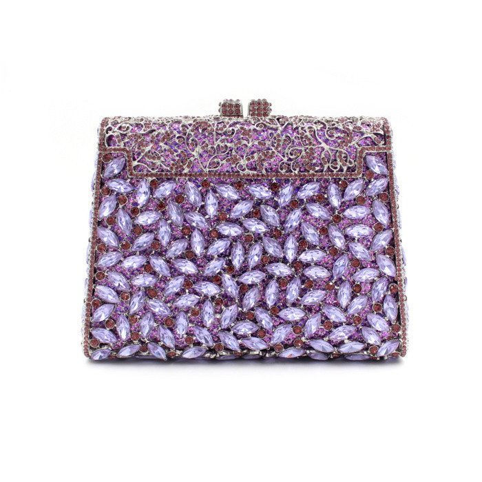Bolsa de mano de mujer Aliexpress bolsas de diamante de vidrio metal hueco bolsas de cena bolsas de banquete