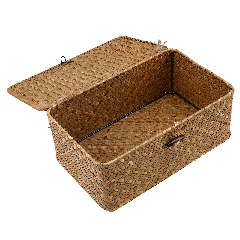 Straw woven storage box, gift box
