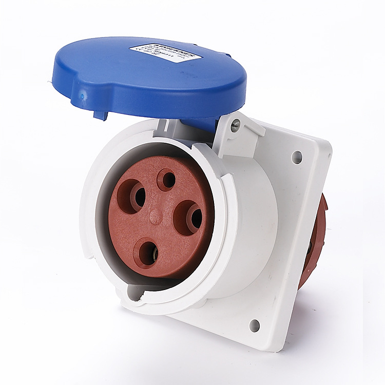 国曼电气63A工业插座MN6331，2P+PE