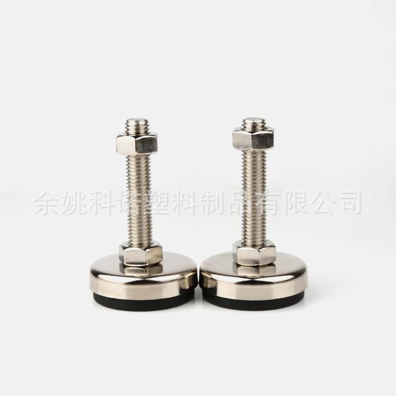 供应M16*100长橡胶调平地脚 厚橡胶固定支撑脚 设备防震升降地脚