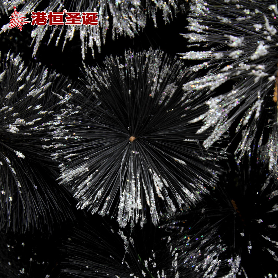 Hong Kong Heng 1,5 m negro aguja de pino árbol plata láser polvo de cifrado aguja de pino árbol de Navidad 1,8 m automático árbol de Navidad