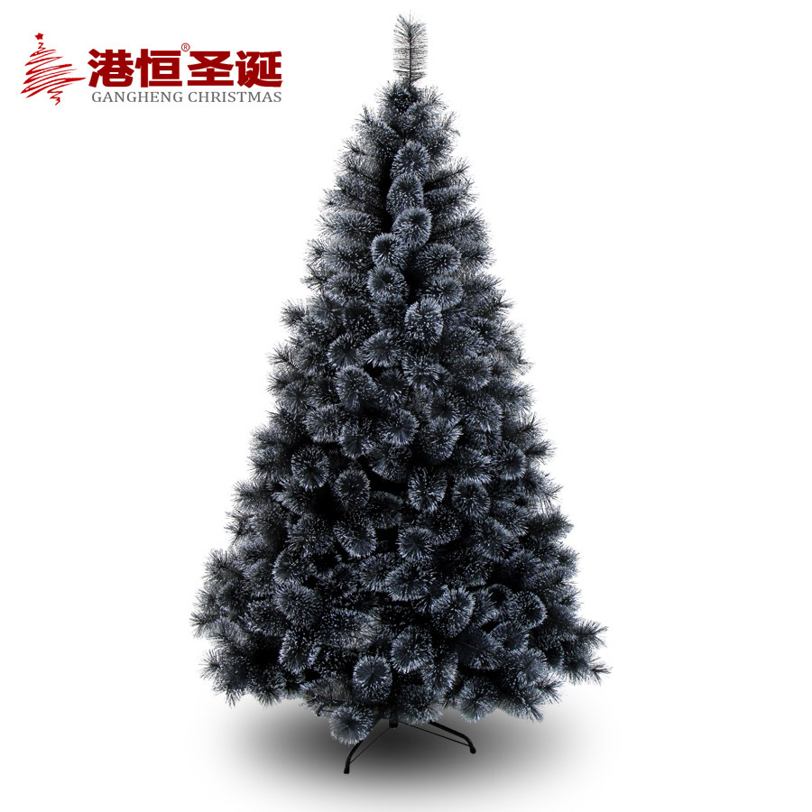 Hong Kong Heng 1,5 m negro aguja de pino árbol plata láser polvo de cifrado aguja de pino árbol de Navidad 1,8 m automático árbol de Navidad