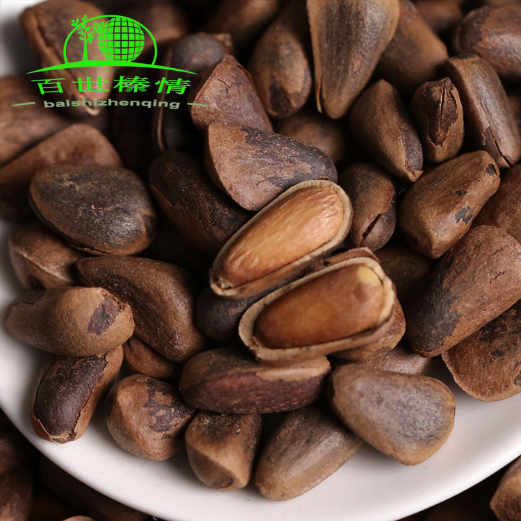 百世榛情大颗粒东北红松子手剥新货坚果批发原味开口野生松子