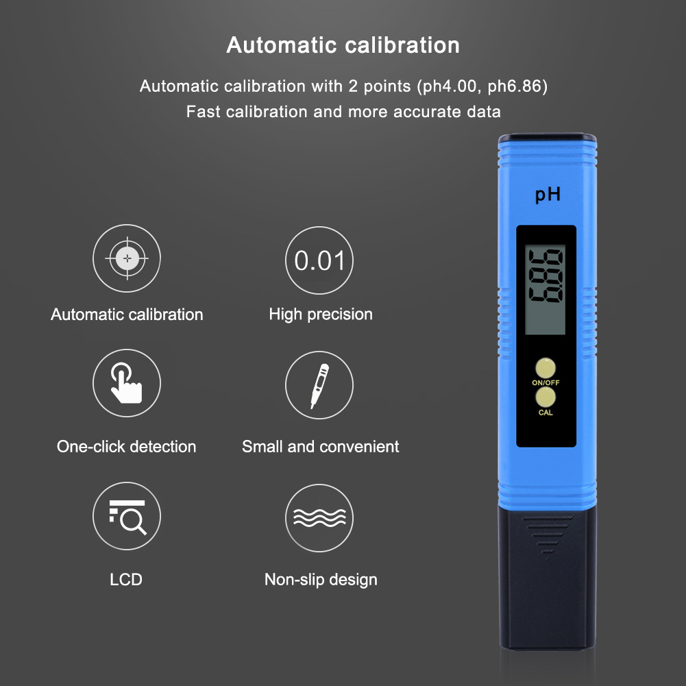 现货蓝便携式ph测试笔酸度计ph02测试笔酸碱度水产鱼缸ph笔水质笔