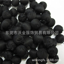 批发高端黑色出口纯手工缝制包棉花扣子 厨师服包布纽扣 厨师扣