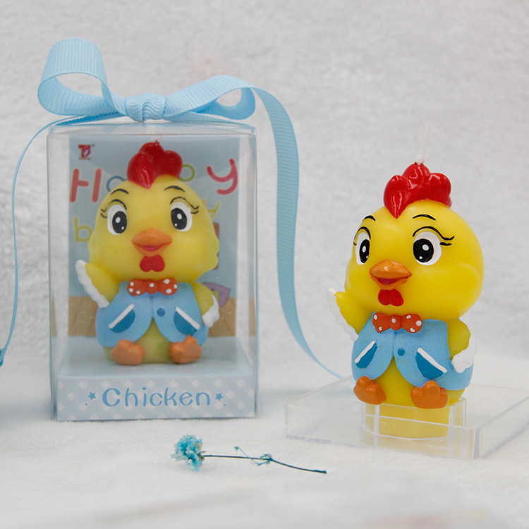 2024 Zodiaco cumpleaños vela pastel decoración tridimensional animal dibujos animados hornear decoración vela