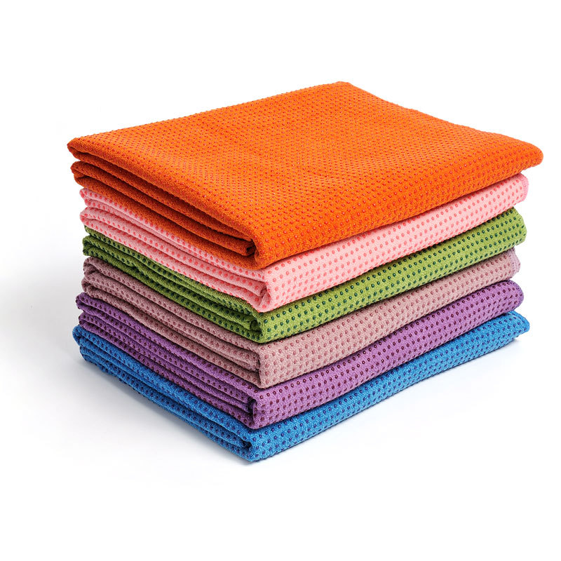 Directly Laid Yoga Mat Towel for Gym, Extra Long and Wide, Non-Slip Sports Towel, Sweat-Absorbent Yoga Mat Auxiliary Towel