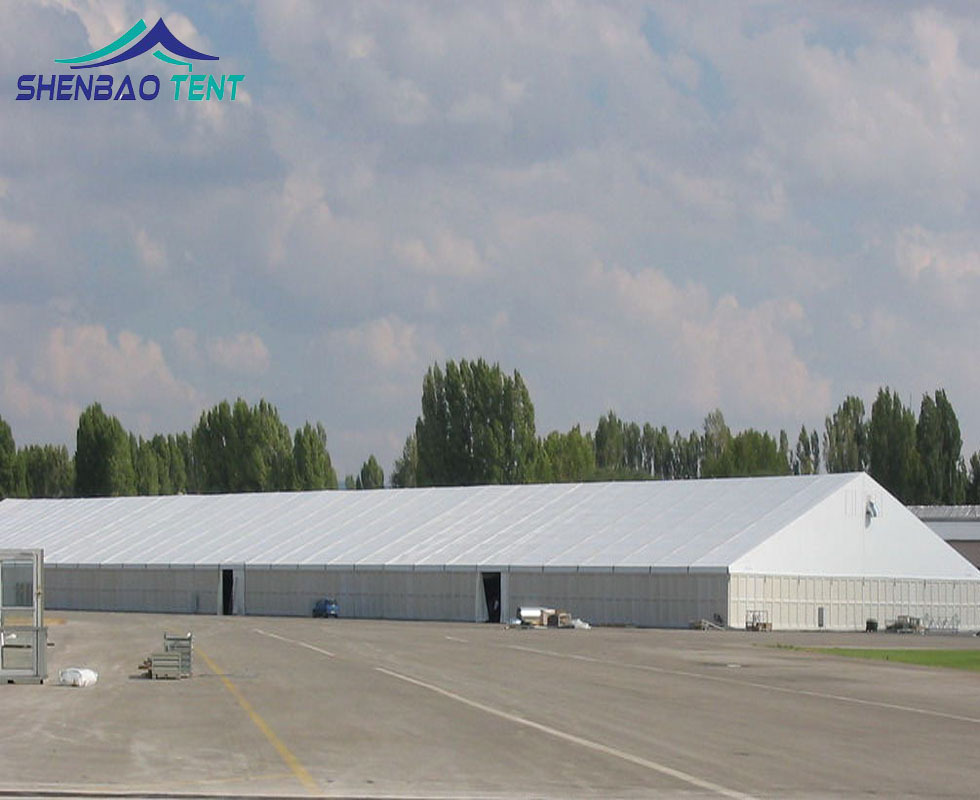 白色PVC户外仓储篷房 供应ABS硬体墙人字顶活动广告展会篷房