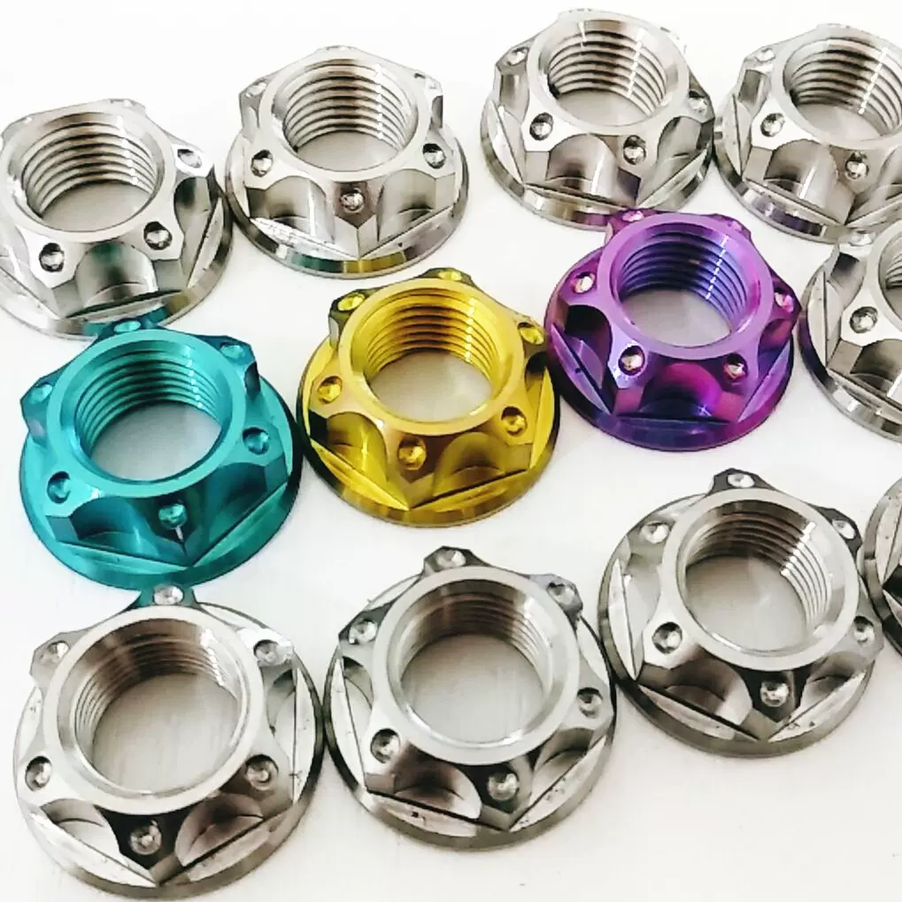 钛合金螺母 TC4 摩托车花式螺母 M8  后轴螺母