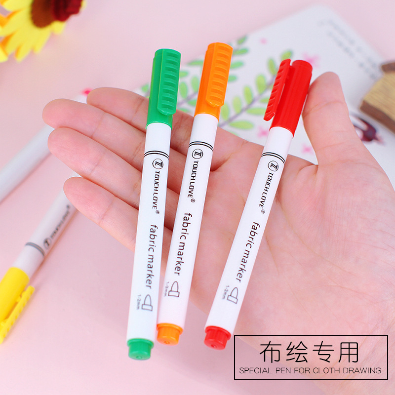 Cepillo de tela pintura de tela trazos ropa de lavado no se desvanece pintura textil graffiti pluma niños DIY traje camiseta pluma