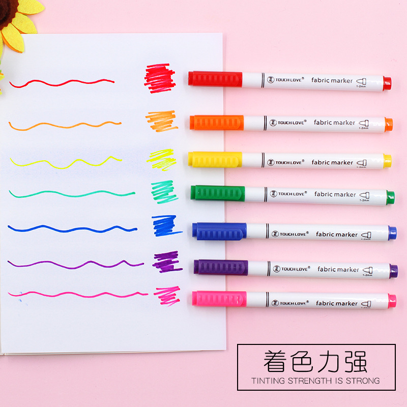 Cepillo de tela pintura de tela trazos ropa de lavado no se desvanece pintura textil graffiti pluma niños DIY traje camiseta pluma