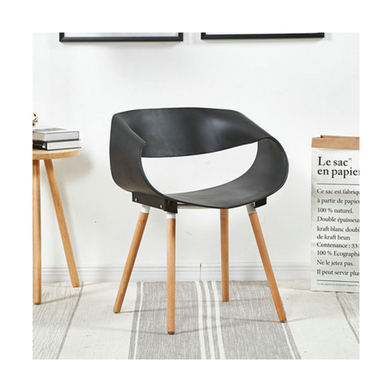 Nordic Eames silla trasera simple moderna mesa de negociación de recepción de ocio y silla combinación área de descanso silla redonda